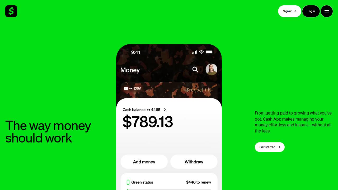 Cash App — studied in the library